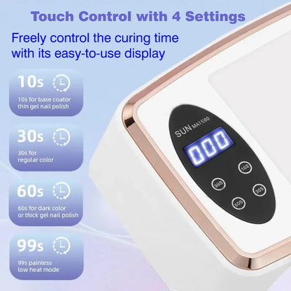 380W Pro Nail Dryer UV/LED Lamp with Cushion & Gloves