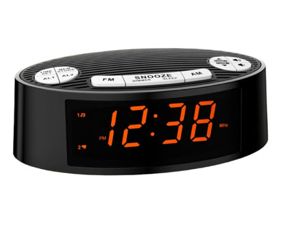 Digital Alarm Clock Radio AM/FM with Clear LED Display and Dual Alarms