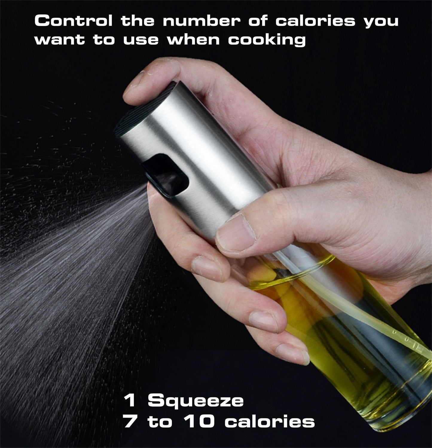Stainless Steel Oil Sprayer for Healthy Cooking Refillable Mister for Air Fryer & Salad