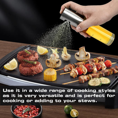 Stainless Steel Oil Sprayer for Healthy Cooking Refillable Mister for Air Fryer & Salad