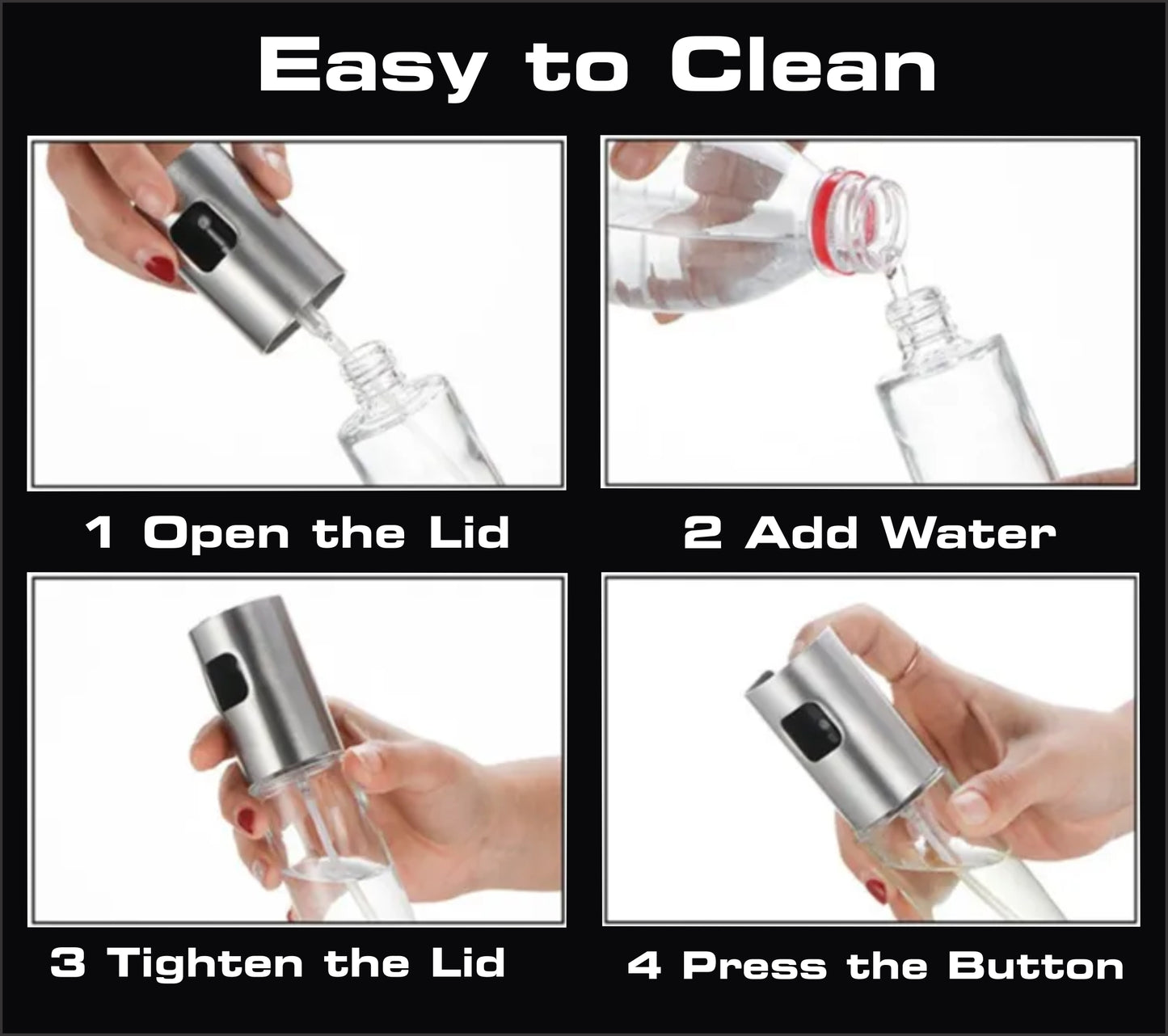 Stainless Steel Oil Sprayer for Healthy Cooking Refillable Mister for Air Fryer & Salad