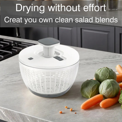 6.3 Qt XL Salad Spinner One-Handed Pump, Fast Dry, Multi-Use, Dishwasher Safe