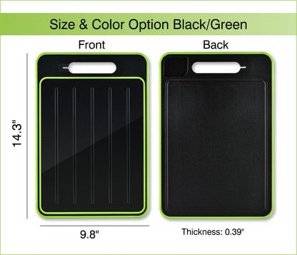 4-in-1 Dual-Sided Cutting SmartBoard with Built-in Defrosting Tray for Frozen Meat