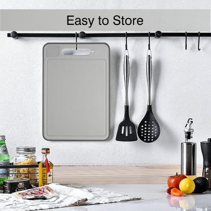4-in-1 Dual-Sided Cutting SmartBoard with Built-in Defrosting Tray for Frozen Meat