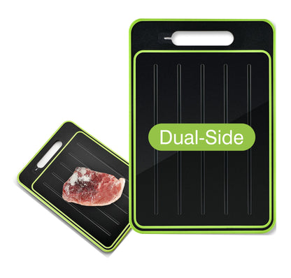 4-in-1 Dual-Sided Cutting SmartBoard with Built-in Defrosting Tray for Frozen Meat