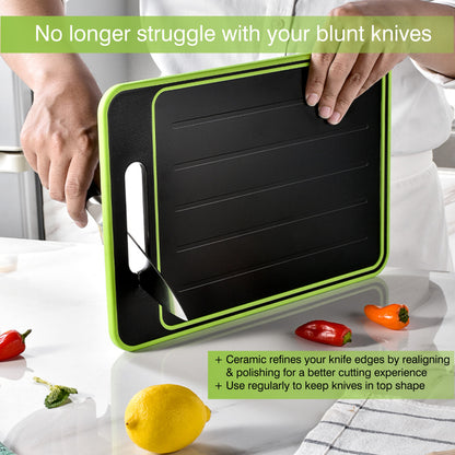 4-in-1 Dual-Sided Cutting SmartBoard with Built-in Defrosting Tray for Frozen Meat
