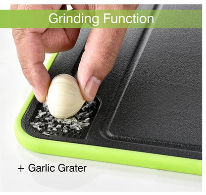 4-in-1 Dual-Sided Cutting SmartBoard with Built-in Defrosting Tray for Frozen Meat