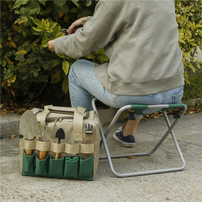 Folding Stool Multifunctional Gardening, Fishing, Camping with Detachable Storage Bag