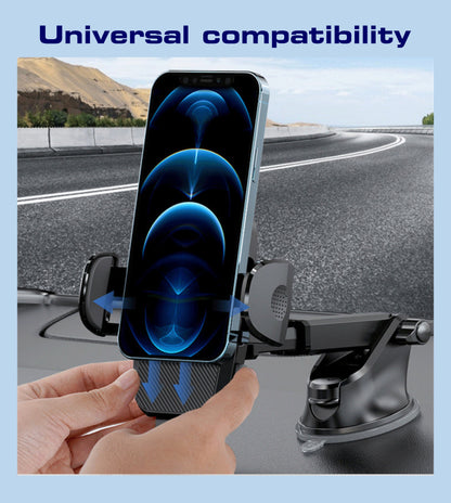 Universal Car Phone Mount with Strong Suction & One-Touch Lock